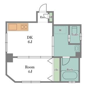 1DK 間取り図