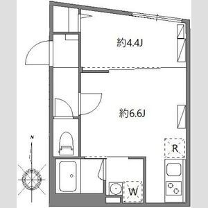 1DK 間取り図