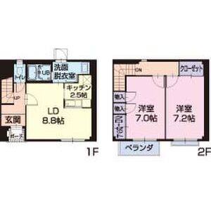 2LDK 間取り図