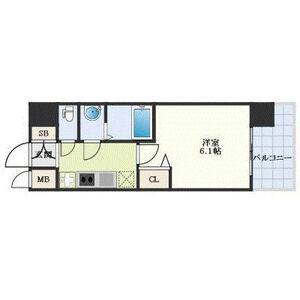 1K 間取り図