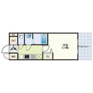1K 間取り図