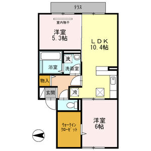 2LDK 間取り図