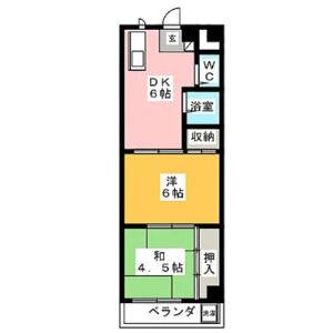 2DK 間取り図