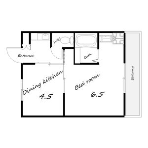 1DK 間取り図