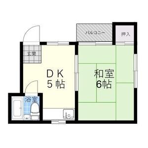 1DK 間取り図