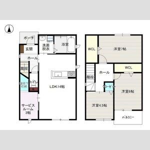 3LDK 間取り図