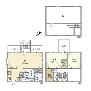 2LDK 間取り図