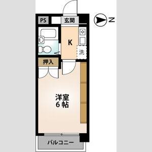 1K 間取り図