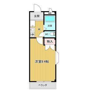 1K 間取り図