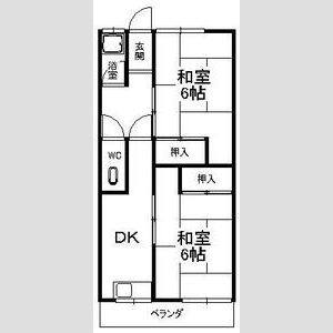 2DK 間取り図