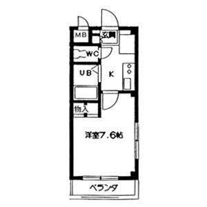 1K 間取り図