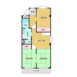 3DK 間取り図