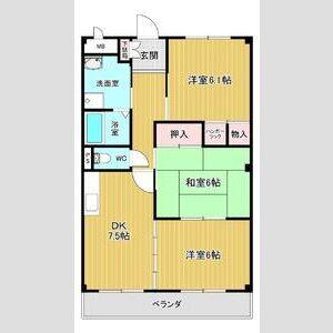 3DK 間取り図