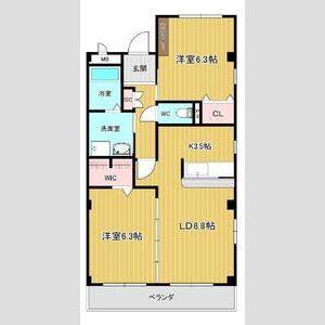 2LDK 間取り図