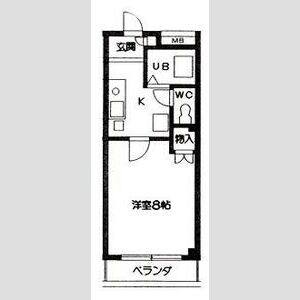 1K 間取り図