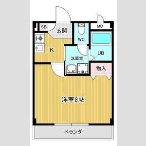 1K 間取り図