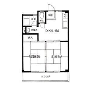 2DK 間取り図