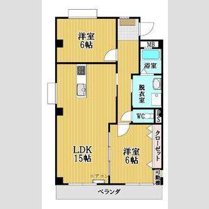 2LDK 間取り図