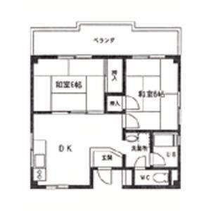 2DK 間取り図