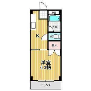 1K 間取り図