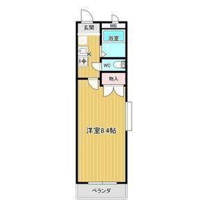 1K 間取り図