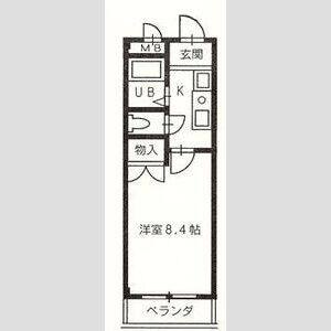1K 間取り図