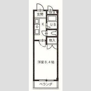 1K 間取り図