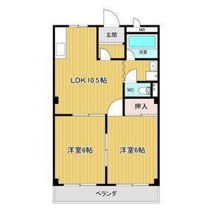 2LDK 間取り図