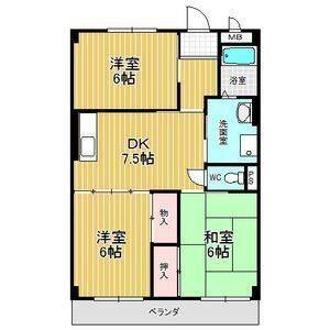 3DK 間取り図