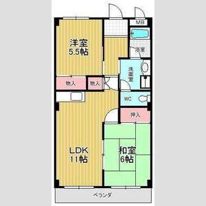 2LDK 間取り図