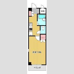 1K 間取り図