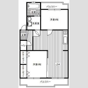 2LDK 間取り図
