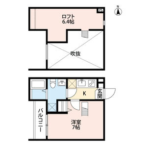 1K 間取り図