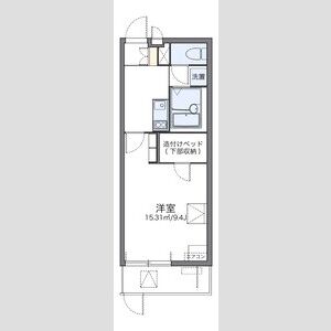 1K 間取り図