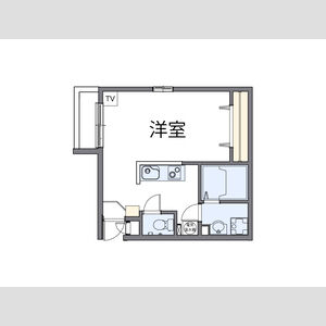 1K 間取り図