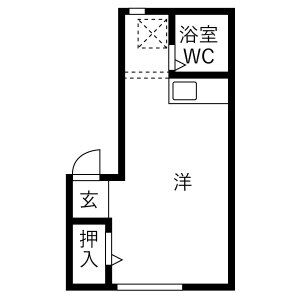 1DK 間取り図