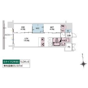 1LDK 間取り図