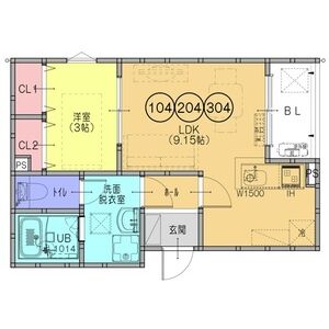 1LDK 間取り図
