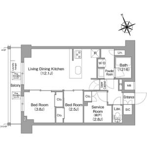 2LDK 間取り図