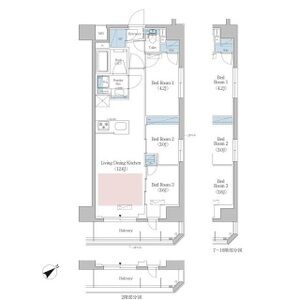 3LDK 間取り図