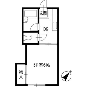 1K 間取り図