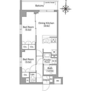 2DK 間取り図