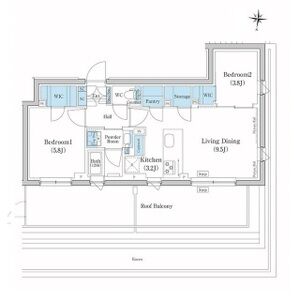 2LDK 間取り図