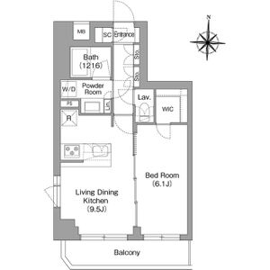 1LDK 間取り図