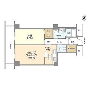 1LDK 間取り図