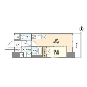 1DK 間取り図