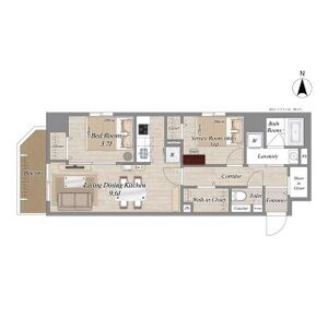 1LDK 間取り図