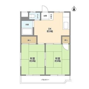 2DK 間取り図