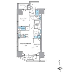 2LDK 間取り図