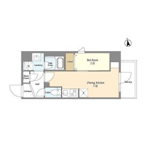 1DK 間取り図